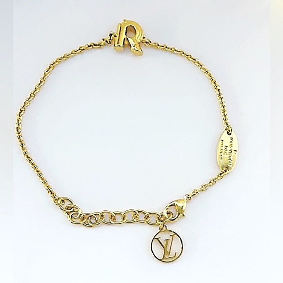 LOW START Louis Vuitton LV&ME Initial R Gold Tone Bracelet - Picture 1 of 9